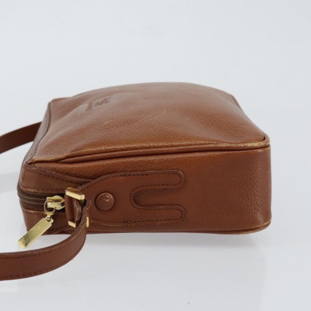 Authentic Burberrys Nova Check Shoulder Bag Leather Brown Gold - Picture 12 of 16